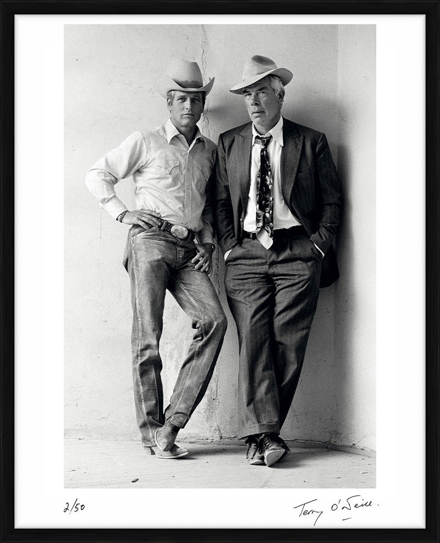 Paul Newman & Lee Marvin filming Pocket Money, 1972 - Limited Edition Signed Print by Terry O'Neill – Limited Edition Print.