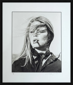 Brigitte Bardot Smoking a Cigar, 1971 - Platinum Print by Terry O'Neill – Limited Edition Print.