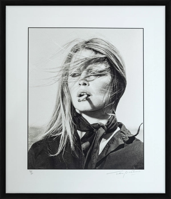 Brigitte Bardot Smoking a Cigar, 1971 - Platinum Print