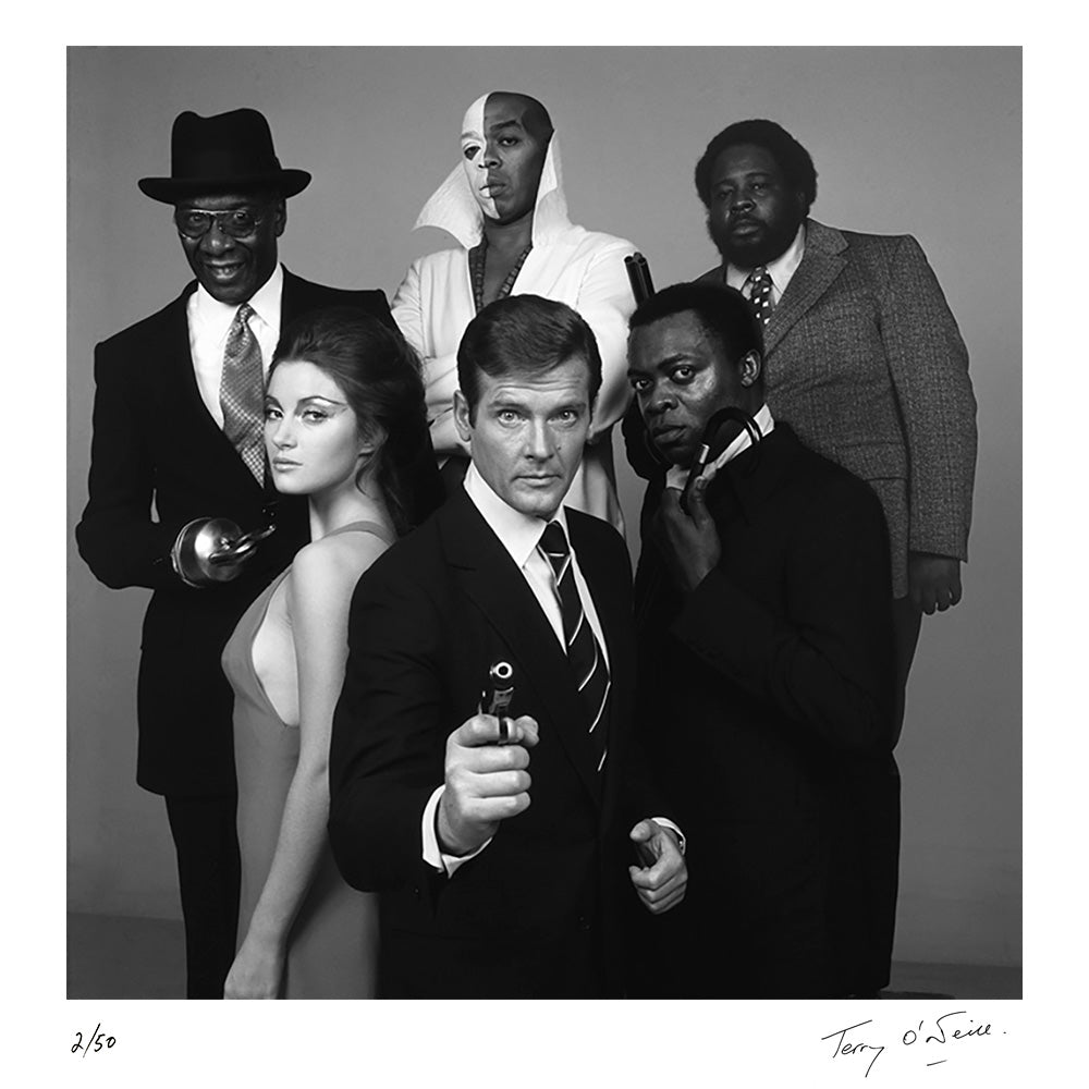 James Bond film 'Live and Let Die' cast directed by Guy Hamilton, 1973 by Terry O'Neill – Limited Edition Print.