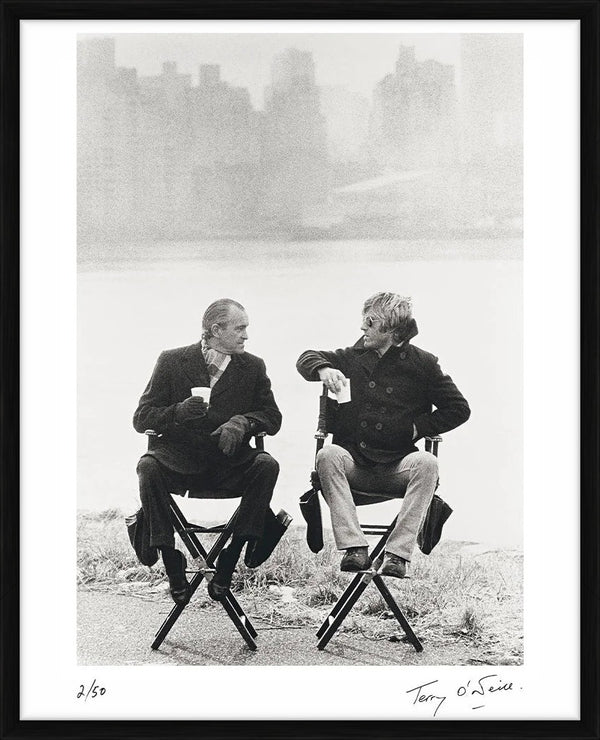 Robert Redford and Richard Helms on set, 1974 - Posthumous — Limited Edition Print, framed - Terry O'Neill