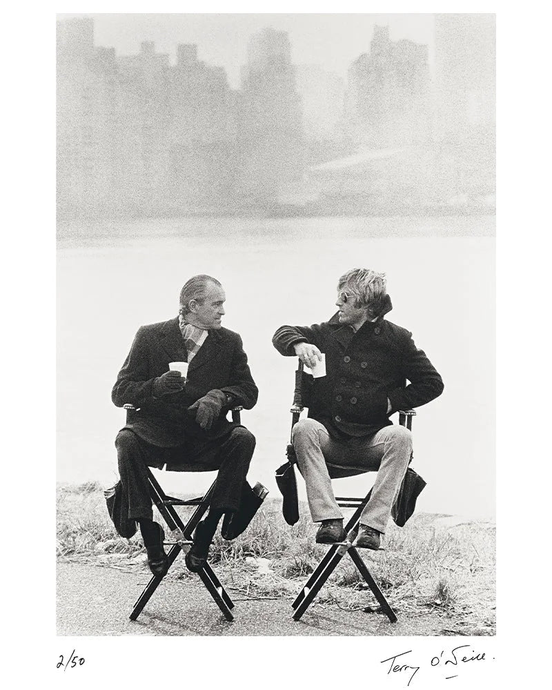 Robert Redford and Richard Helms on set, 1974 - Posthumous Print by Terry O'Neill – Limited Edition Print.