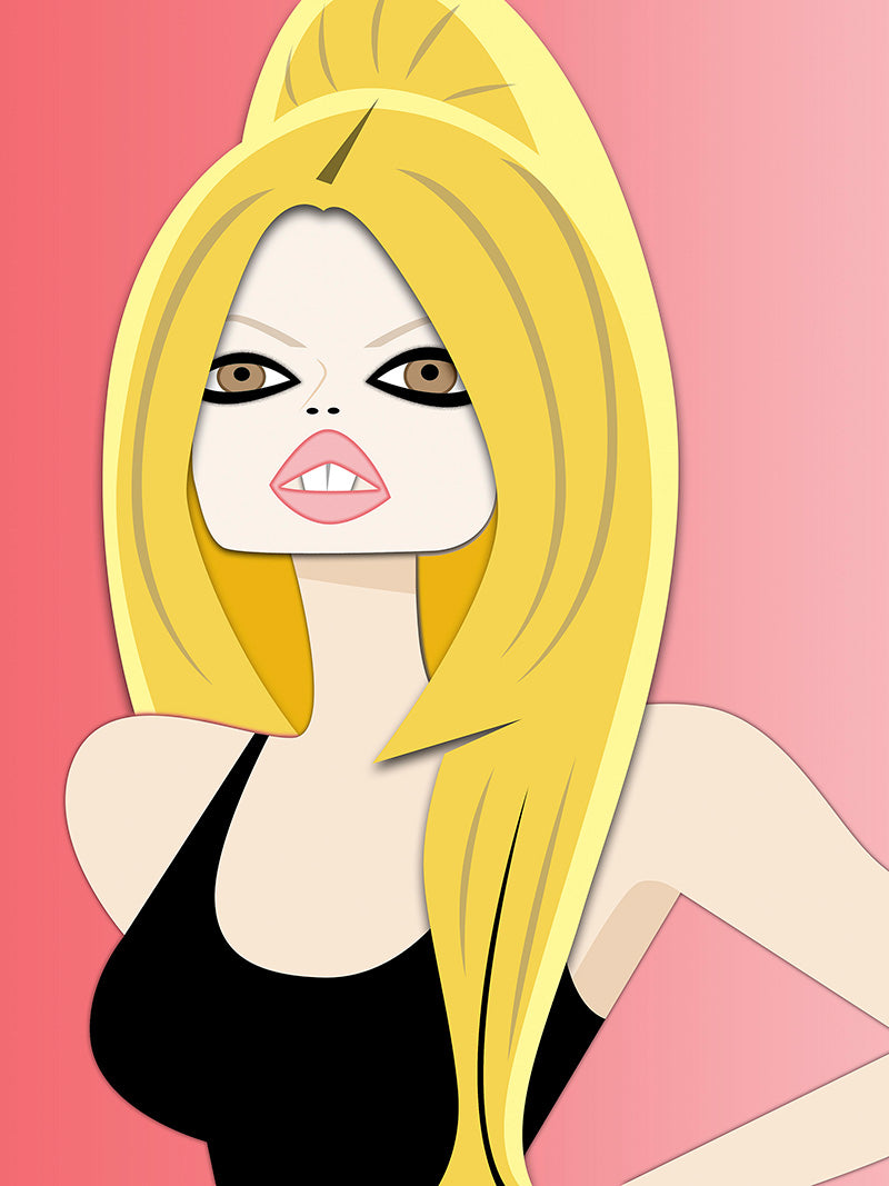 Brigitte Bardot by illustrator Robert Risko, Vanity Fair, 1994 — Limited Edition Print