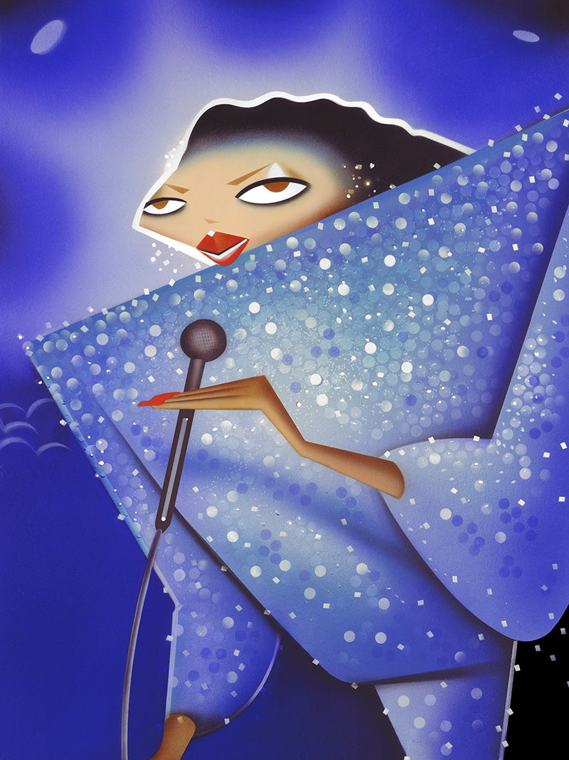 Diana Ross by illustrator Robert Risko, Vanity Fair prototype issue, 1981 — Limited Edition Print
