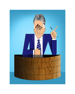 Jon Stewart, 2022 - Limited Edition Print by Robert Risko – Limited Edition Print.