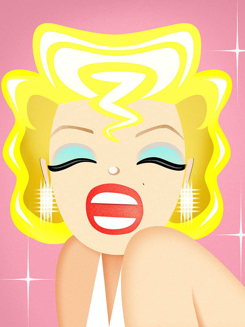 1950s Marilyn Monroe by illustrator Robert Risko, Vanity Fair promotional, 2000 — Limited Edition Print