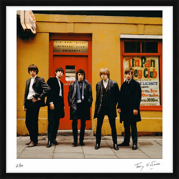The Rolling Stones outside Tin Pan Alley Club, 1963 — Limited Edition Print, framed - Terry O'Neill