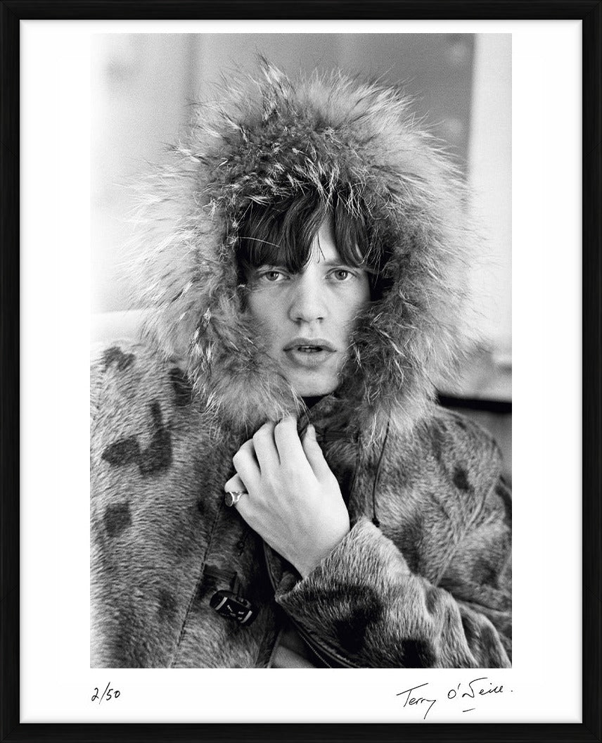 Mick Jagger in a fur parka, 1964 by Terry O'Neill – Limited Edition Print.