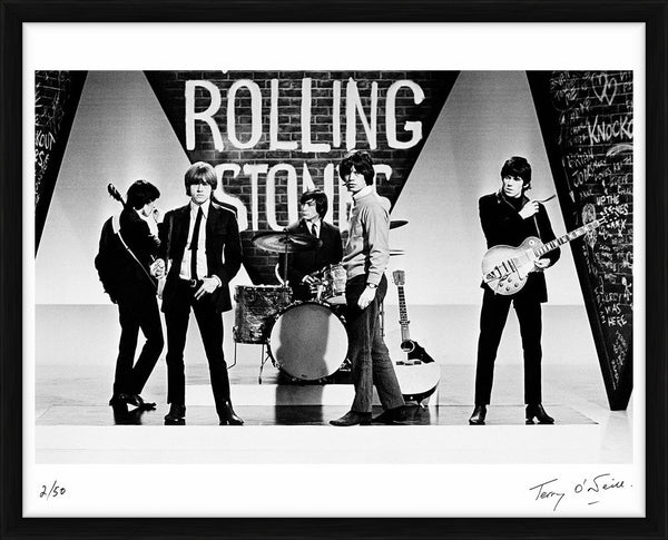 The Rolling Stones on Thank Your Lucky Stars, 1964 — Limited Edition Print, framed - Terry O'Neill