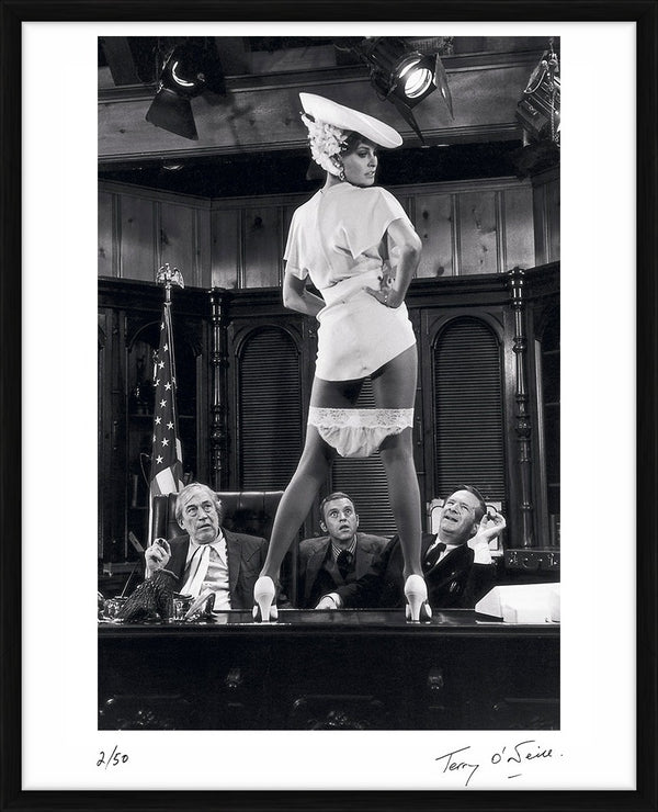 Raquel Welch filming Myra Breckinridge, 1970 — Limited Edition Print, framed - Terry O'Neill
