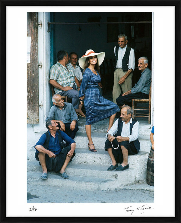Raquel Welch filming The Beloved, 1970 — Limited Edition Print, framed - Terry O'Neill