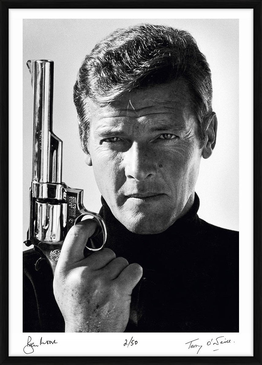 Roger Moore as James Bond - Co-Signed Edition Print by Terry O'Neill – Limited Edition Print.