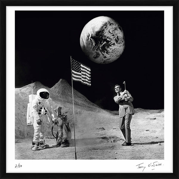 Sean Connery on the Moon, 1971 — Limited Edition Print, framed - Terry O'Neill