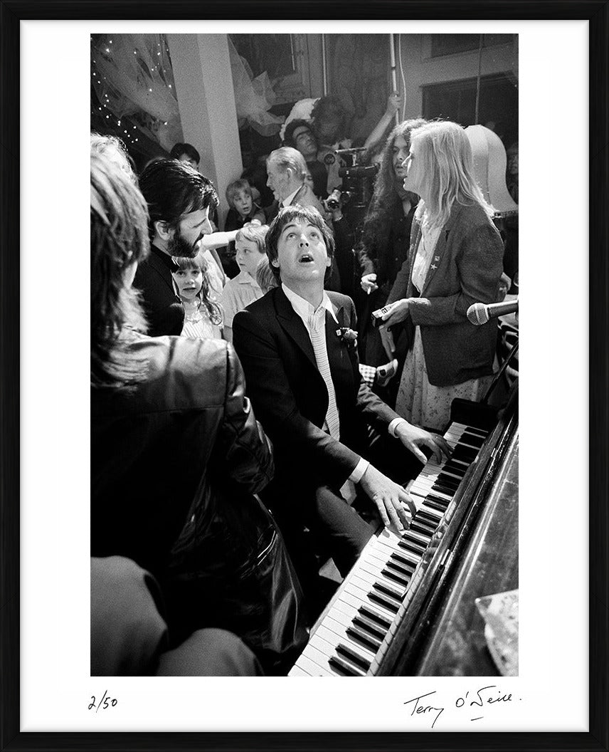 Paul McCartney at Ringo Starr's wedding, 1981 by Terry O'Neill – Limited Edition Print.