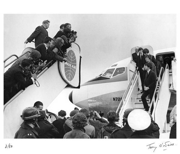 The Beatles leaving for The United States, 1964 — Signed Limited Edition Print - Terry O'Neill