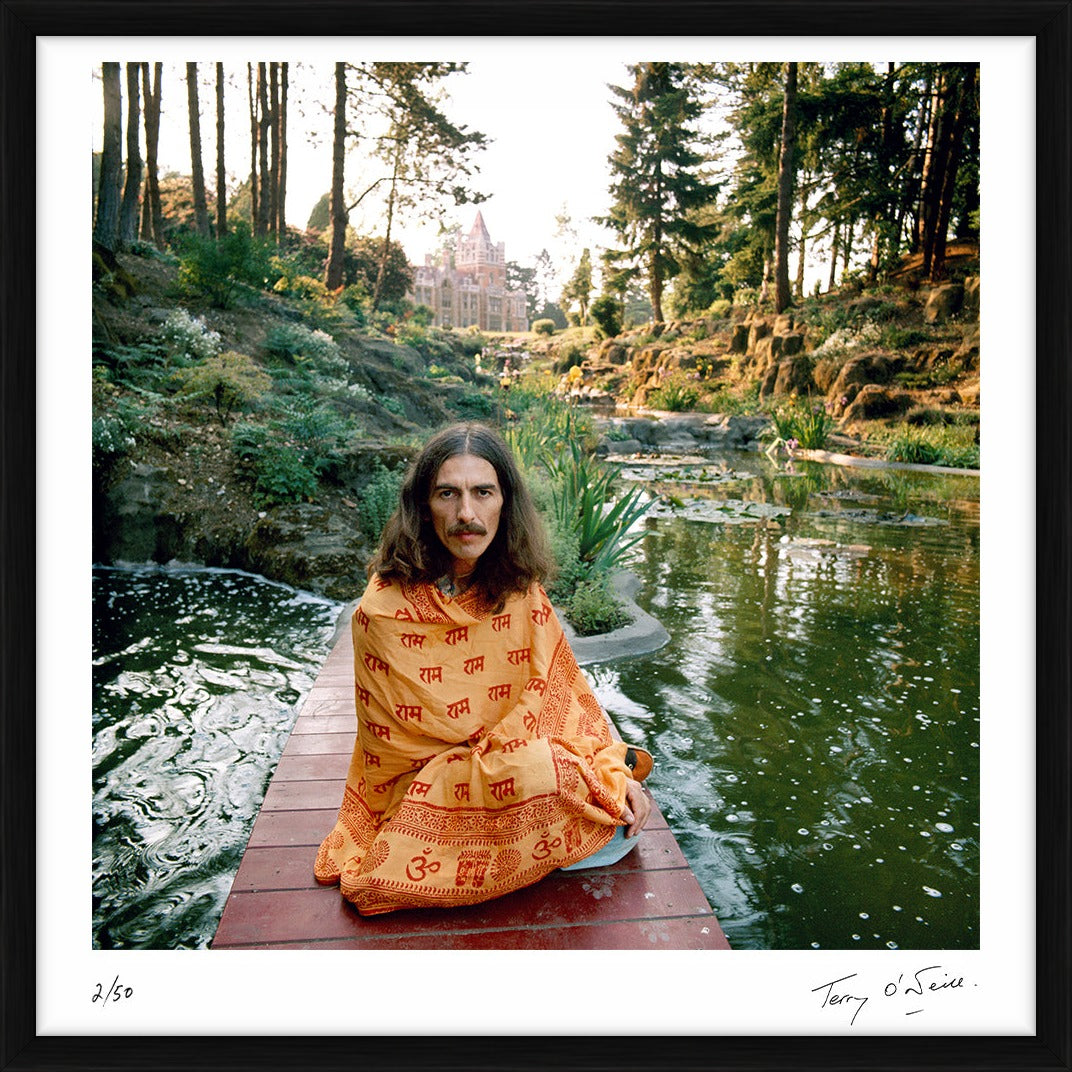 George Harrison at his home in Friar Park, 1975 by Terry O'Neill – Limited Edition Print.