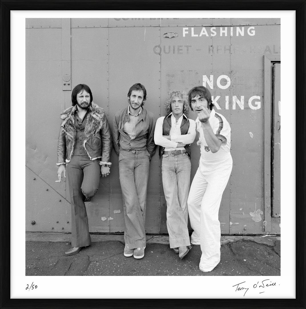 The Who at Shepperton Studios, 1975 by Terry O'Neill – Limited Edition Print.