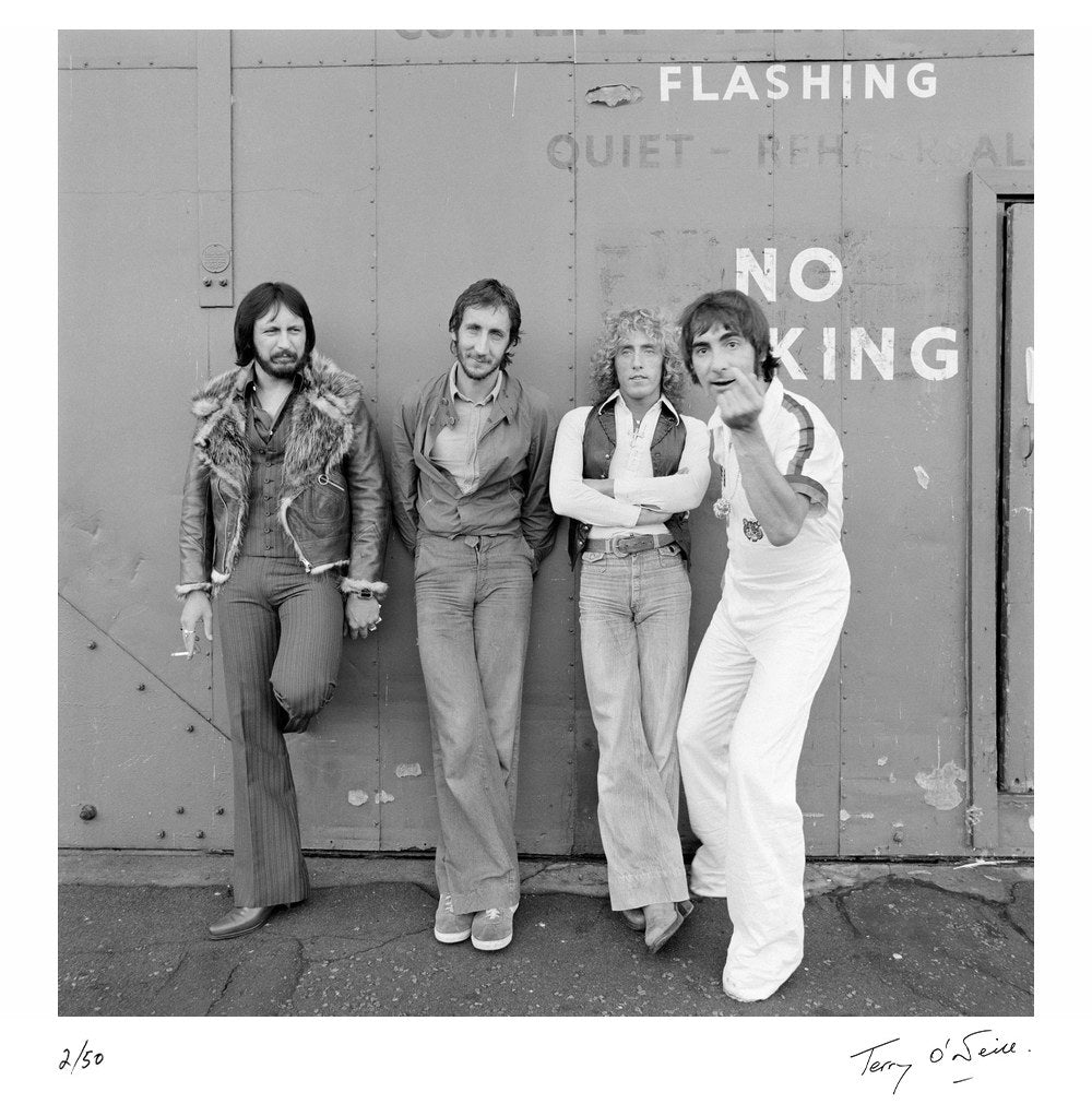 The Who at Shepperton Studios, 1975 by Terry O'Neill – Limited Edition Print.