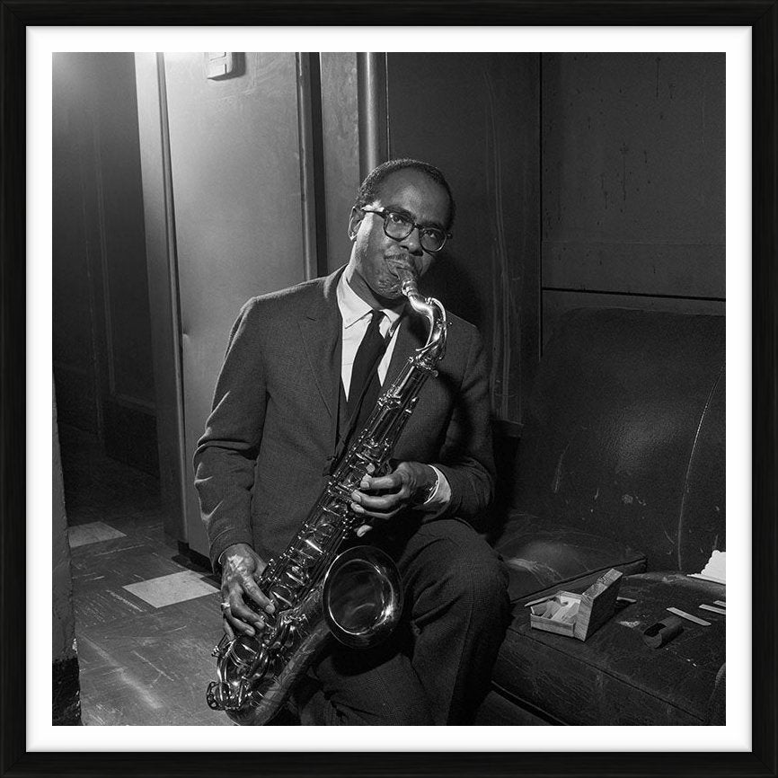 Benny Golson playing the saxophone backstage - Limited Edition Print by Ted Williams – Limited Edition Print.