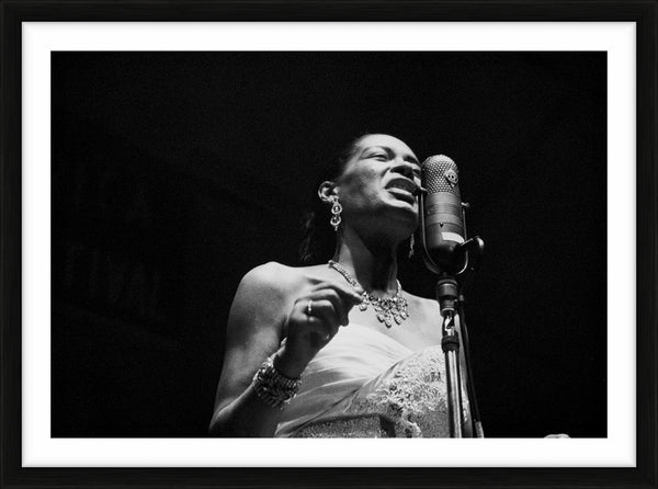 Billie Holiday performing in Chicago — Limited Edition Print, framed - Ted Williams