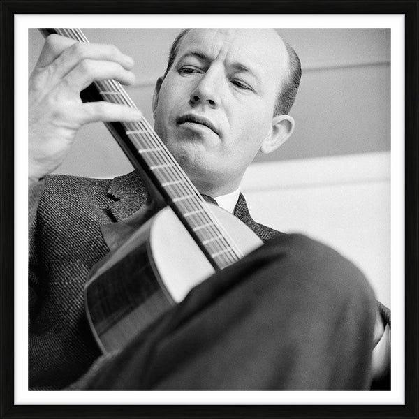 Charlie Byrd playing the guitar — Limited Edition Print, framed - Ted Williams