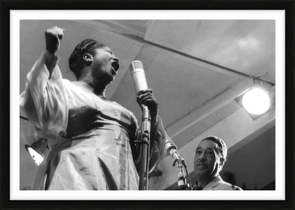 Mahalia Jackson & Duke Ellington close-up portrait, 1958 — Limited Edition Print, framed - Ted Williams
