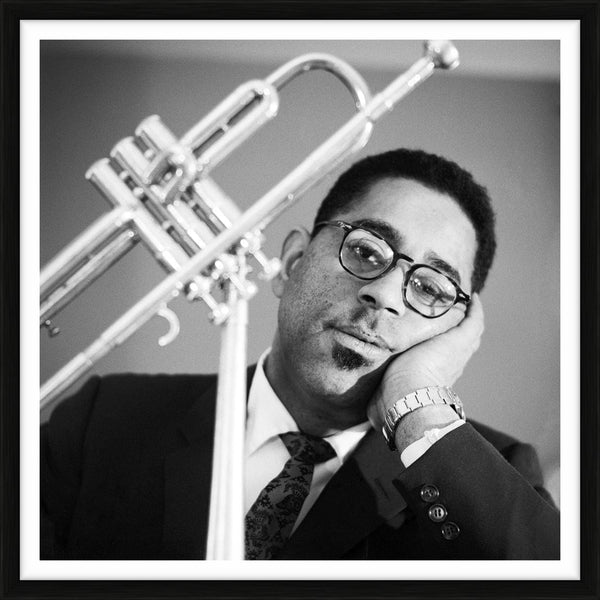 Dizzy Gillespie for Downbeat Magazine, 1960 — Limited Edition Print, framed - Ted Williams