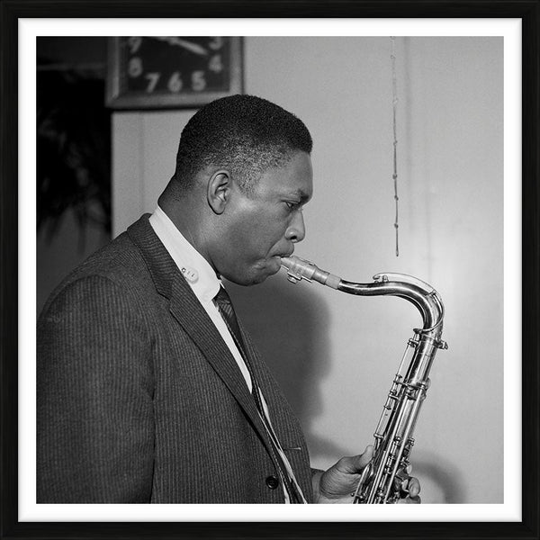 John Coltrane playing the saxophone — Limited Edition Print, framed - Ted Williams