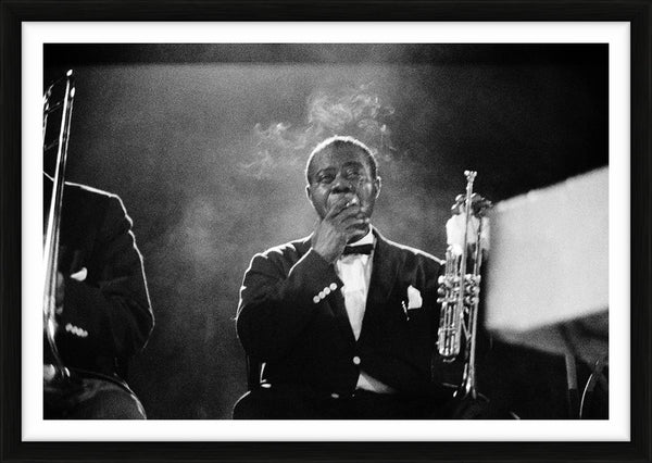 Louis Armstrong at University of Chicago Theater, 1962 — Limited Edition Print, framed - Ted Williams