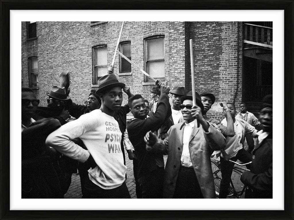Vice Lords members with batons - Limited Edition Print by Ted Williams – Limited Edition Print.