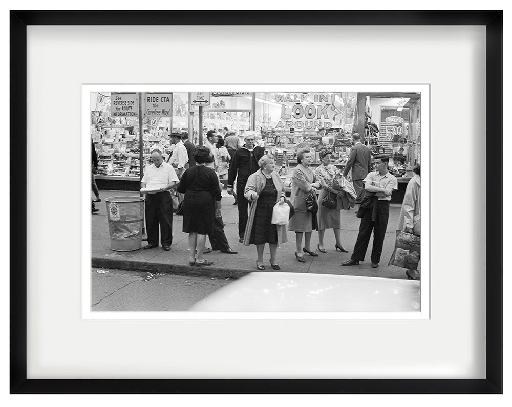 Street life in busy Chicago, 1950s by Ted Williams — Limited Edition Print