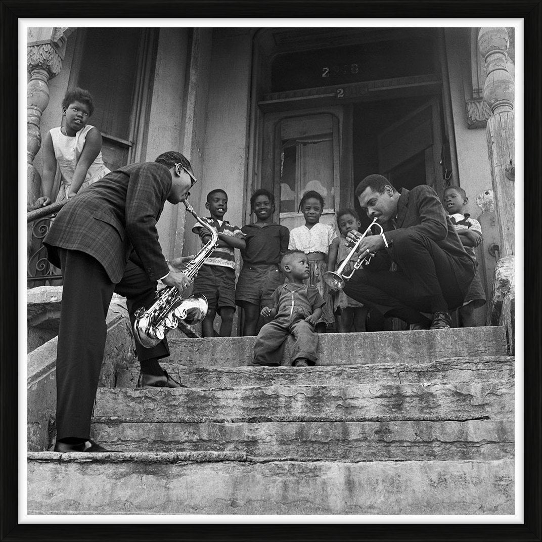 Art Farmer and Benny Golson visiting Chicago's South Side by Ted Williams – Limited Edition Print.