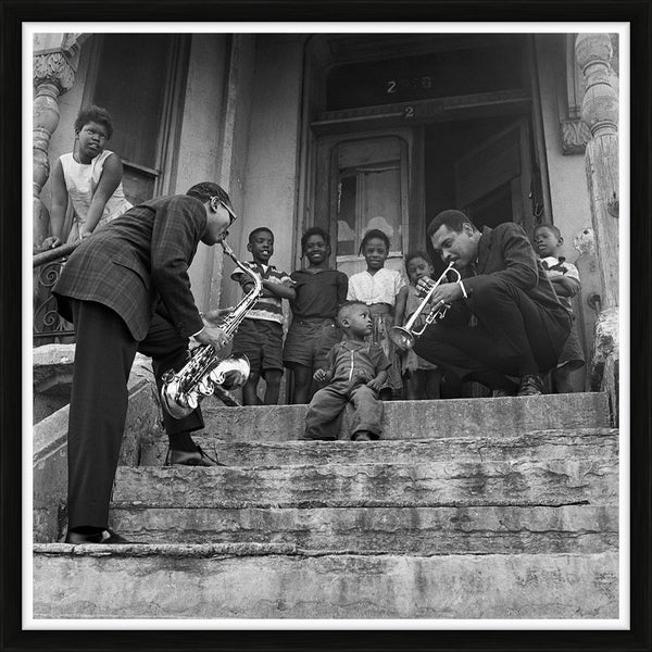 Art Farmer and Benny Golson visiting Chicago's South Side — Limited Edition Print, framed - Ted Williams