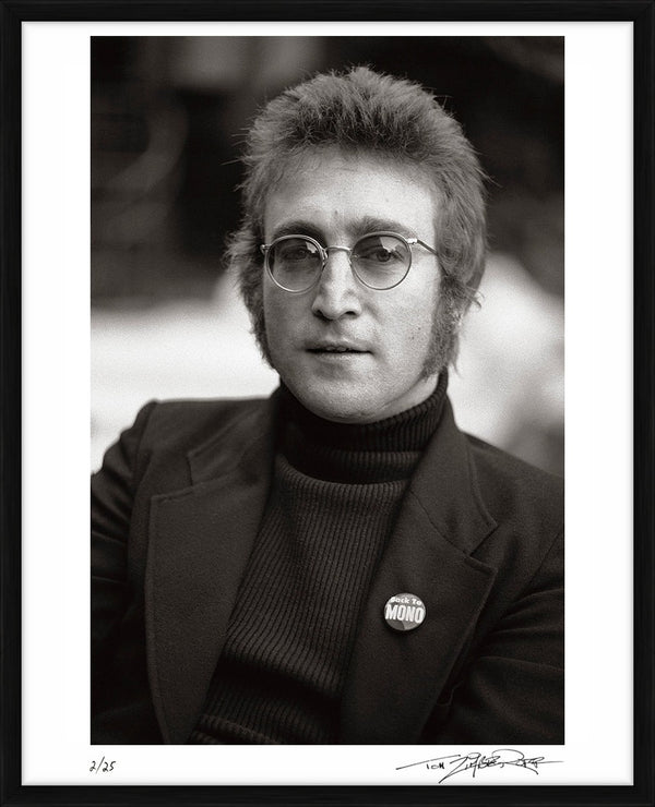 John Lennon for Crawdaddy Magazine, 1973 — Limited Edition Print, framed - Tom Zimberoff