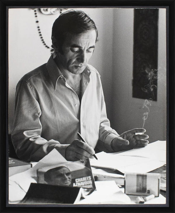 Charles Aznavour, 1960s — Vintage Print, framed - Eva Sereny