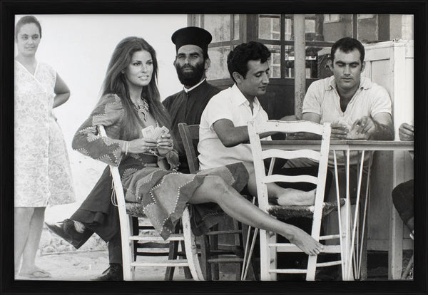 Raquel Welch in Cyprus, 1970 — Vintage Print, framed - Terry O'Neill