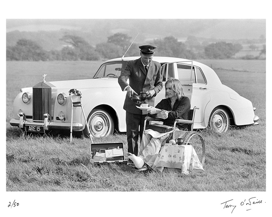 Adam Faith served tea whilst recovering, 1973 — Limited Edition Print - Terry O'Neill