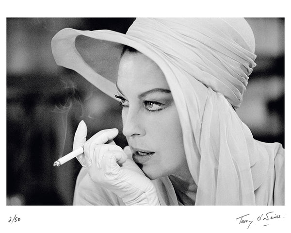 Ava Gardner smoking on set, 1972 — Limited Edition Print - Terry O'Neill