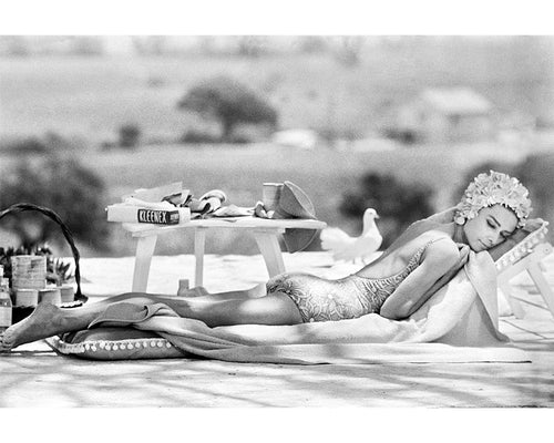 Audrey Hepburn lounging by the pool, 1967 — Limited Edition Print - Terry O'Neill