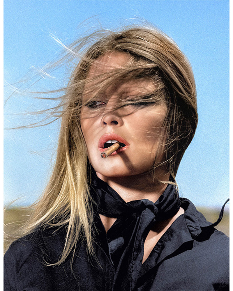 Brigitte Bardot smoking on set, 1971 — Limited Edition Print