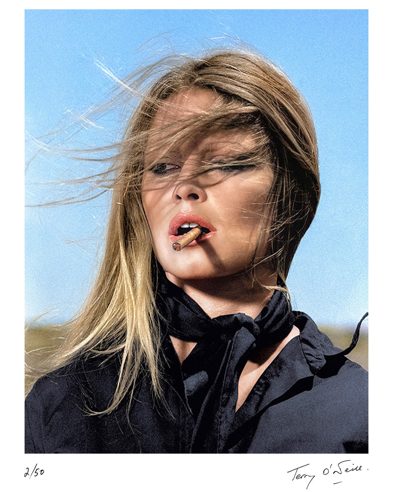 Brigitte Bardot smoking on set, 1971 by Terry O'Neill – Limited Edition Print.