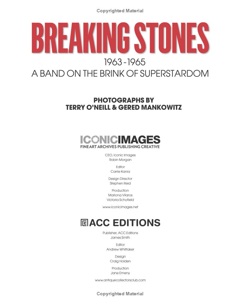 Breaking Stones : 1963 - 1965 A band on the blink of superstardom - Terry O'Neill & Gered Mankowitz