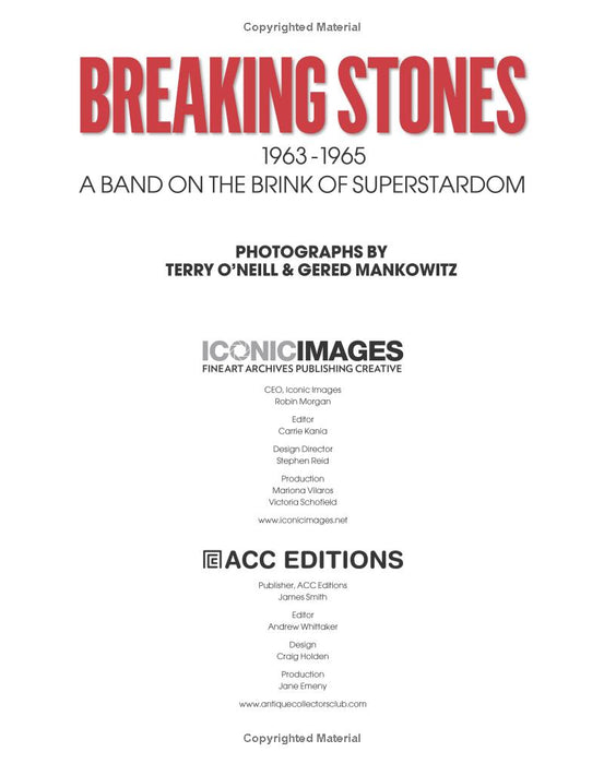 Breaking Stones : 1963 - 1965 A band on the blink of superstardom - Terry O'Neill & Gered Mankowitz