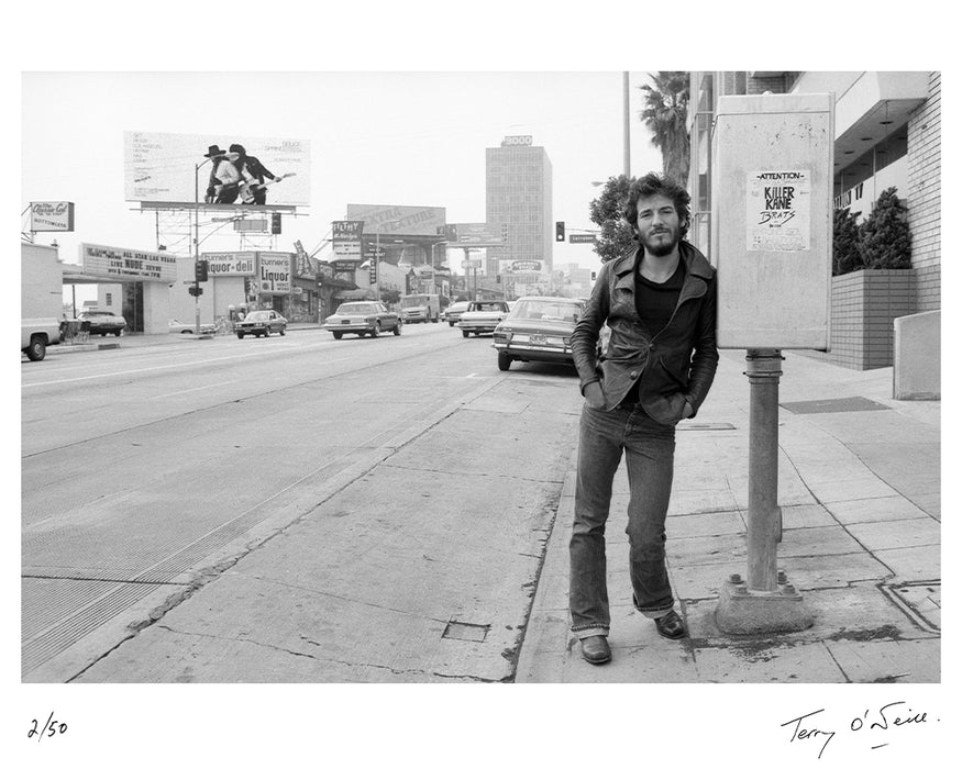    BS008  1000 × 800px  Bruce Springsteen on the Sunset Strip, 1975 — Limited Edition Print - Terry O'Neill