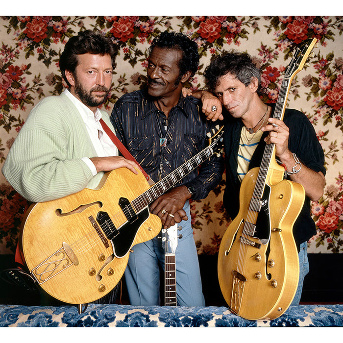 Eric Clapton, Chuck Berry and Keith Richards in Los Angeles, 1986 — Limited Edition Print - Terry O'Neill