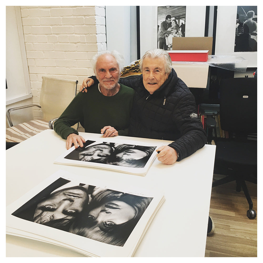 Jean Shrimpton & Terence Stamp portrait, 1965 - Co-Signed Edition Print by Terry O'Neill – Limited Edition Print.