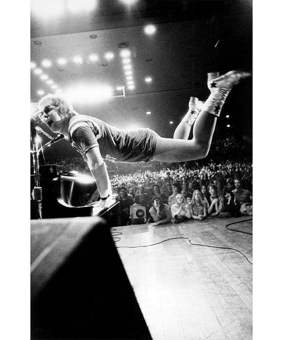 Elton John takes flight, 1970 — Co-Signed Edition Print - Ed Caraeff