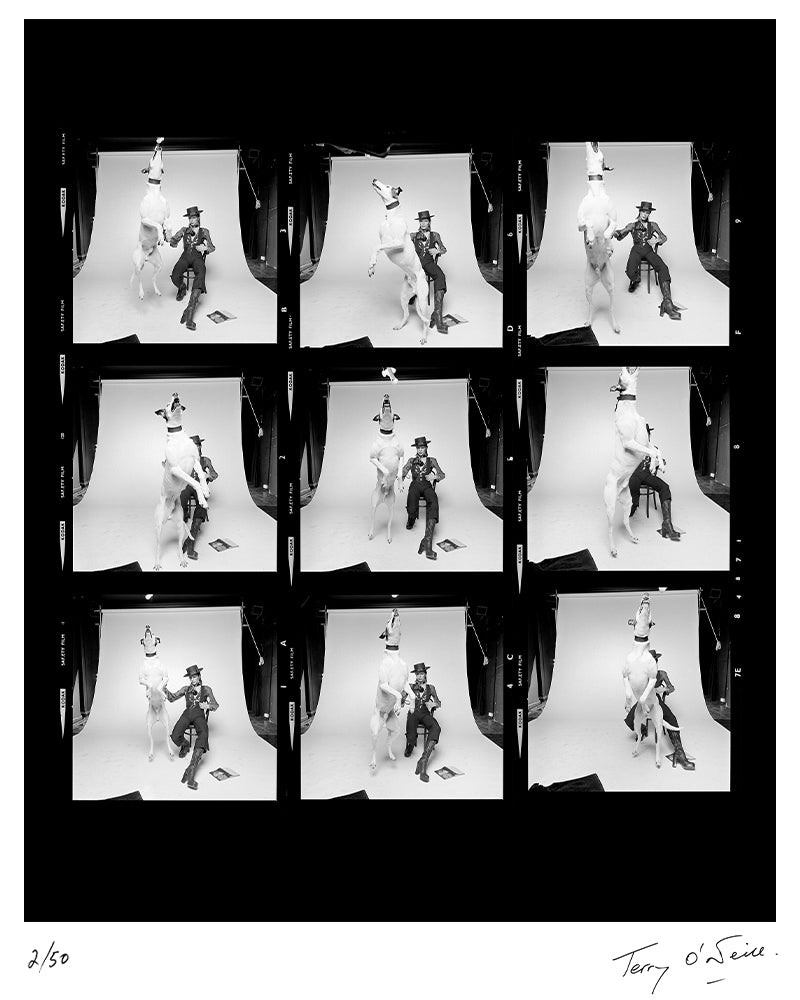 David Bowie Diamond Dogs contact sheet, 1974 by Terry O'Neill – Limited Edition Print.
