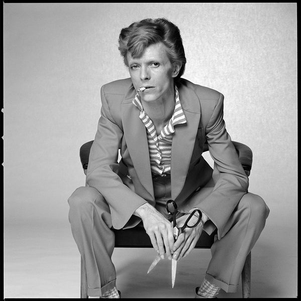 David Bowie in a mustard Burretti suit, 1974 — Limited Edition Print - Terry O'Neill