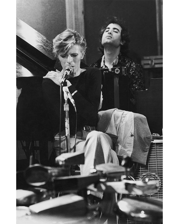 David Bowie & Mike Garson recording Young Americans, 1974 — Limited Edition Print - Terry O'Neill